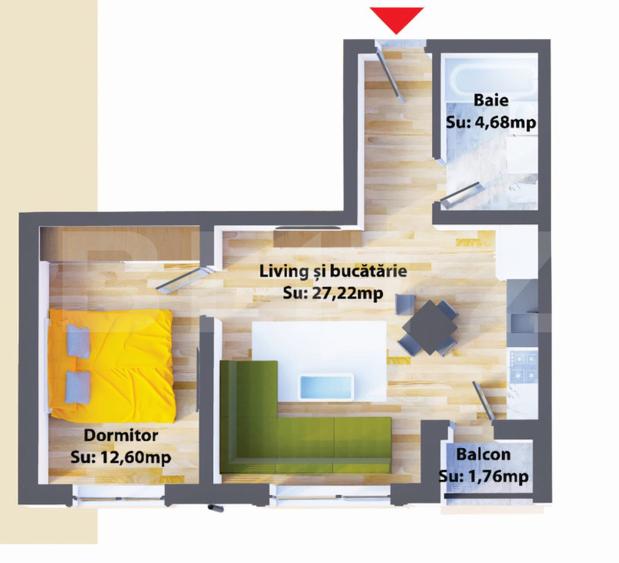 Apartamente de 2 camere, 44,50 mp, modern, zona Ipotesti