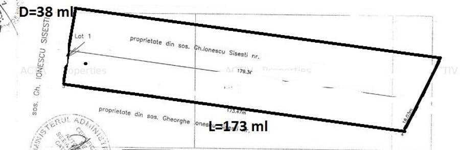Liber,utilitati, 6992 mp, d 38 ml, certificat de urbanism  P+4, POT 60%, CUT 2,5