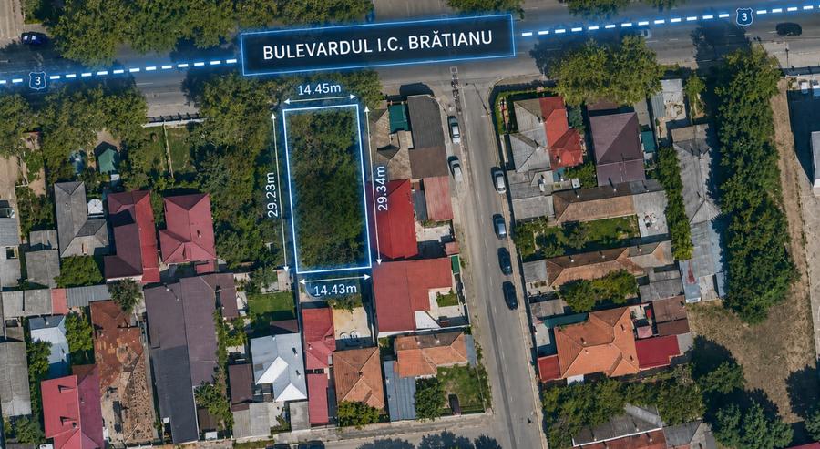 Teren de vânzare | 430mp | Deschidere Bd. I.C. Brătianu