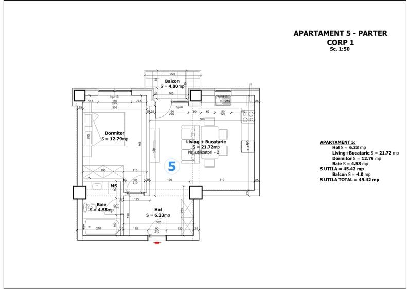 Apartament 2 camere | Bloc cu lift | Proiect nou | Parcare inclusa |