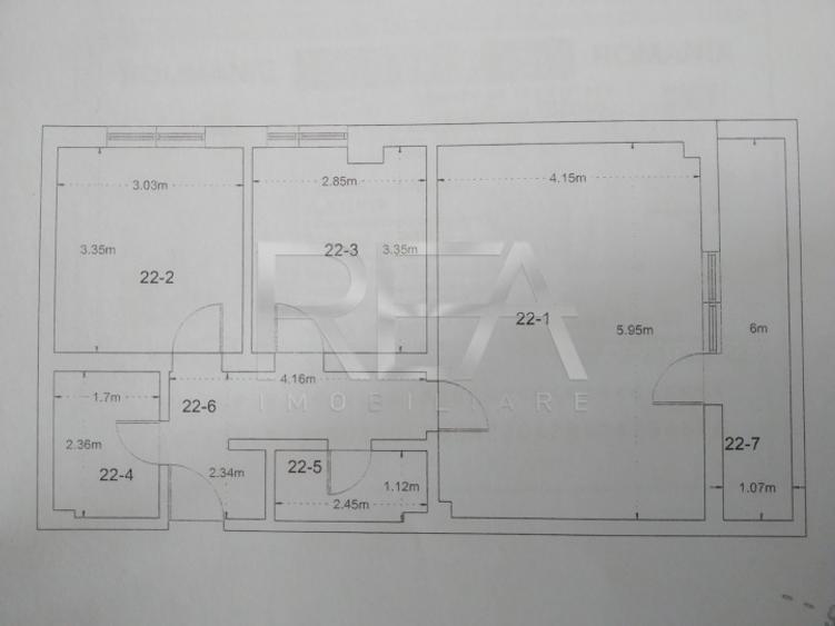 3 camere Titan decomandat, centrală, et. 3, an 2019, 63 mp