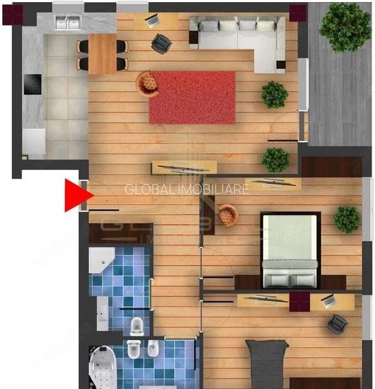 3 camere , 80 mp, parcare  terasa, zona str.Aleea Slanic, Gheorgheni - 8