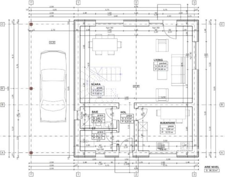 Casa/Vila CALYOPE P+E, 4 camere, 2 bai, 400 mp teren, 6 Vanatori