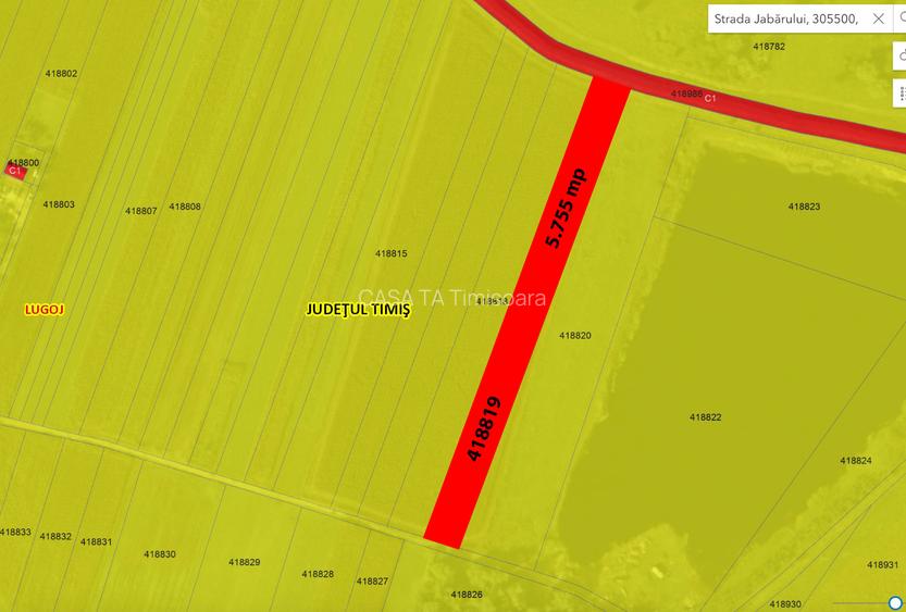 Strada Jabărului, 5.755 mp teren extravilan - 2