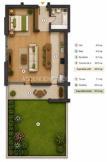 Priveliste de vis din MIcul Penthouse, terasa + gradina 50 mp, Cetatea Brasov - 12