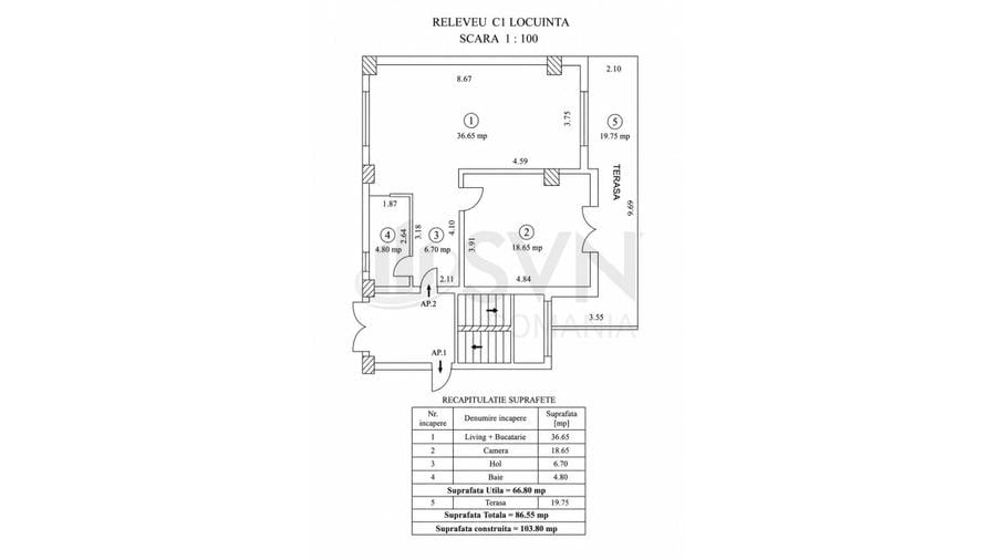 REA1029266 Apartament l 2 Camere l Baneasa