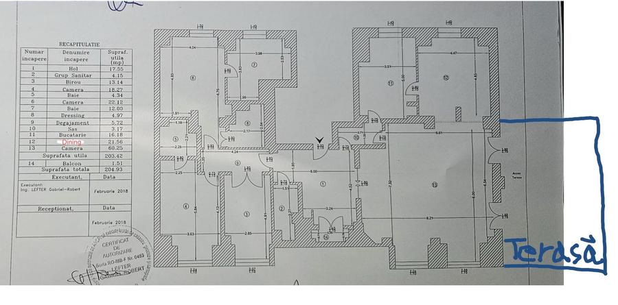 Apartament 4 camere cu terasă generoasă, etaj 6