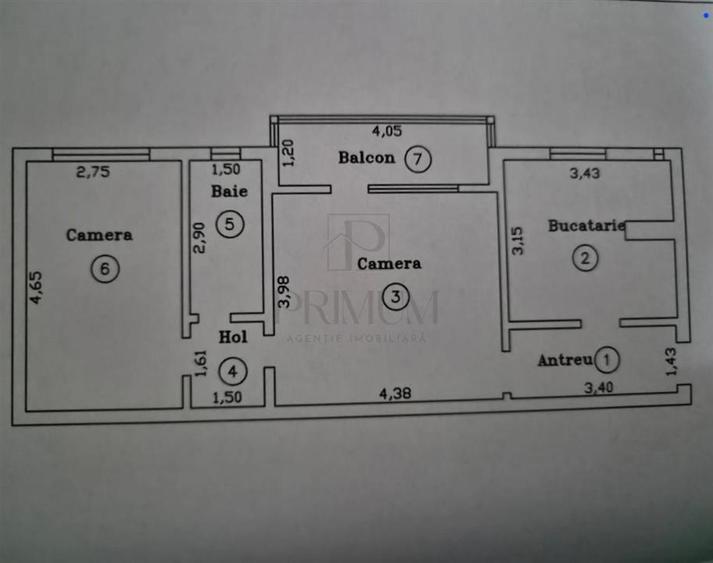 Soarelui - 2 Camere - Bloc izolat - Centrala proprie