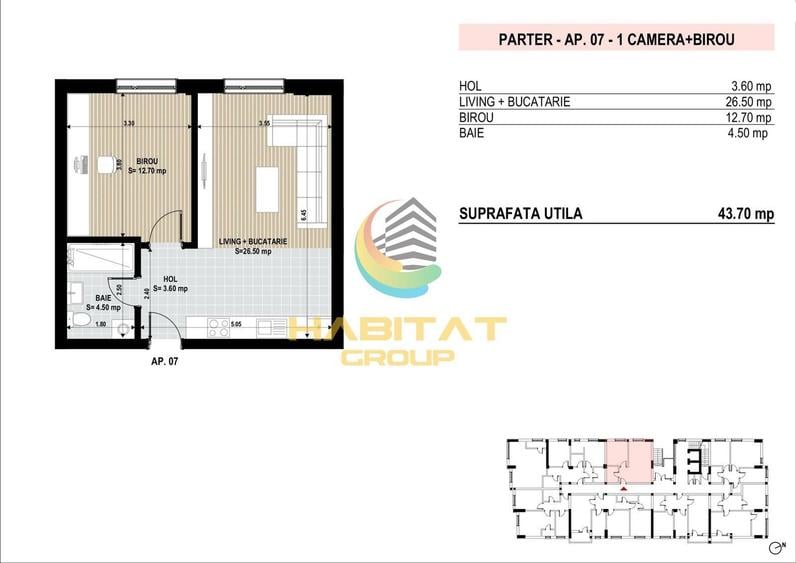 Apartament 2 Camere Sector 4 Grand Arena 43.7Mp