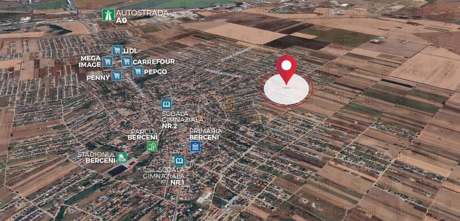 Teren intravilan, 500 mp, Str. Trandafirilor - Comuna Berceni