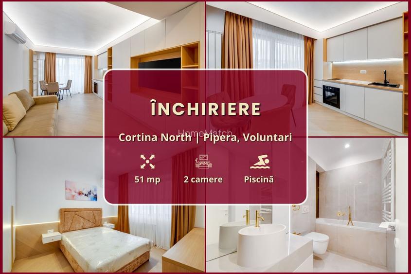 Cortina North || 2 camere || Amenajat cu designer || Comision 0% - 2