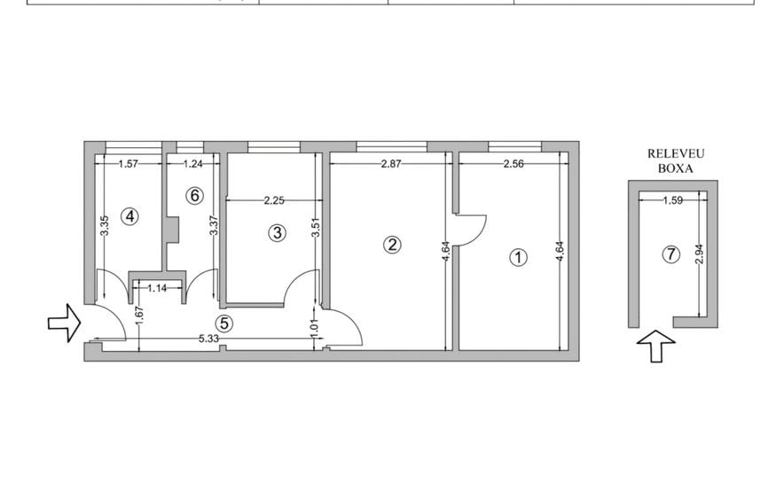 Groapa-apartament 3 camere,parter,boxa