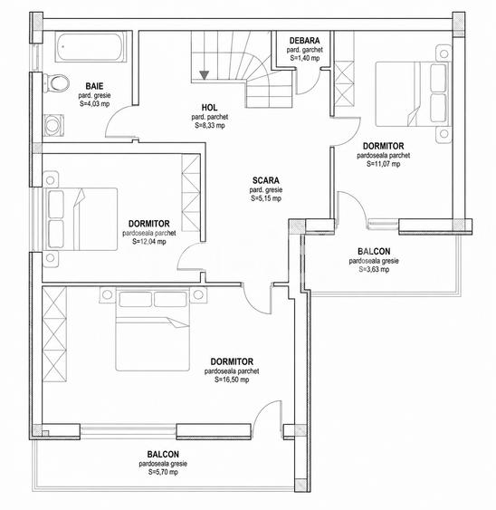 Casa de vanzare 110mp utili 4 camere 2 bai 2 parcari Lidl Arhitectilor - 6
