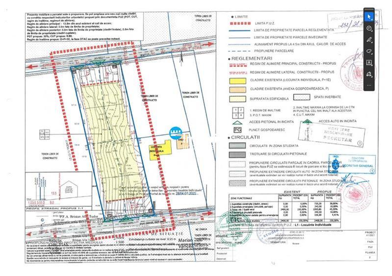 Teren de vanzare 1.200 mp – PUZ aprobat, zona Bucium
