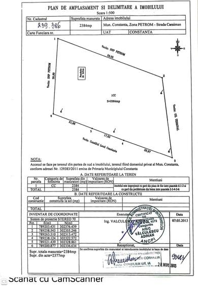 Teren intravilan 2384 mp- Inchiriere 850euro/lunar