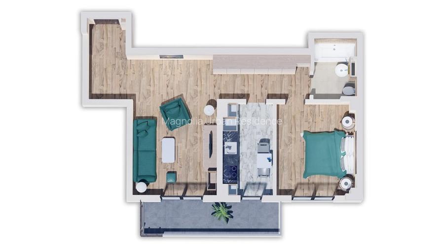 64C Ap 2 cam Magnolia Urban Residence Metrou Straulesti terasa XXL mutare imedia - 3