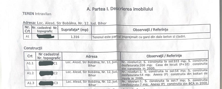 Vand Casa cu Teren la DN1 in Alesd cu posibilitate de privatizare