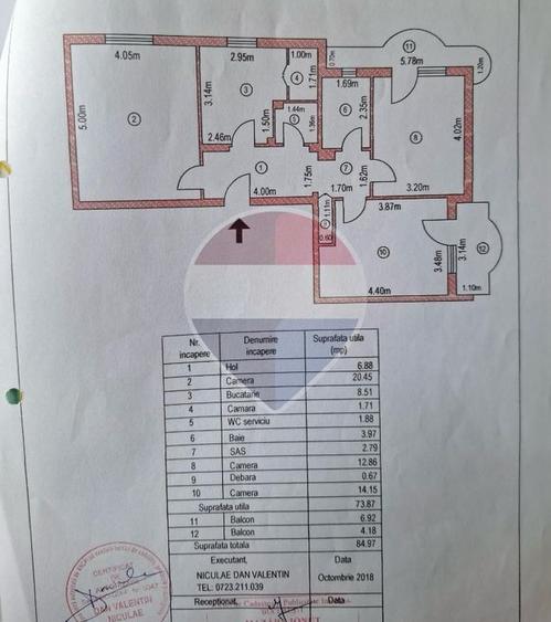 Apartament cu 3 camere | 85 mp | 2 băi | Strada Năsăud nr. 25