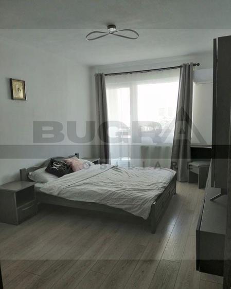 Apartament mobilat cu 2 camere, 44 mp, parcare, zona Baciu Regal