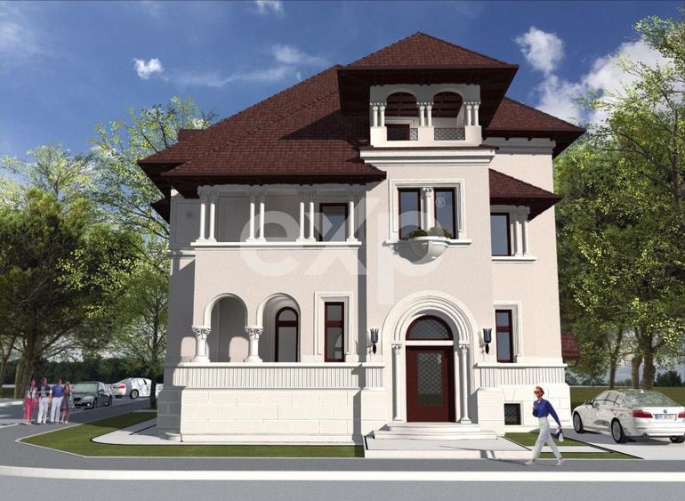 Vila cu arhitectura deosebila de vanzare- Primaverii- televiziune