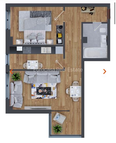 Apartament 2 camere | 58 mp | Comat Towers – Păcurari-Dacia | Comision 0% - 1