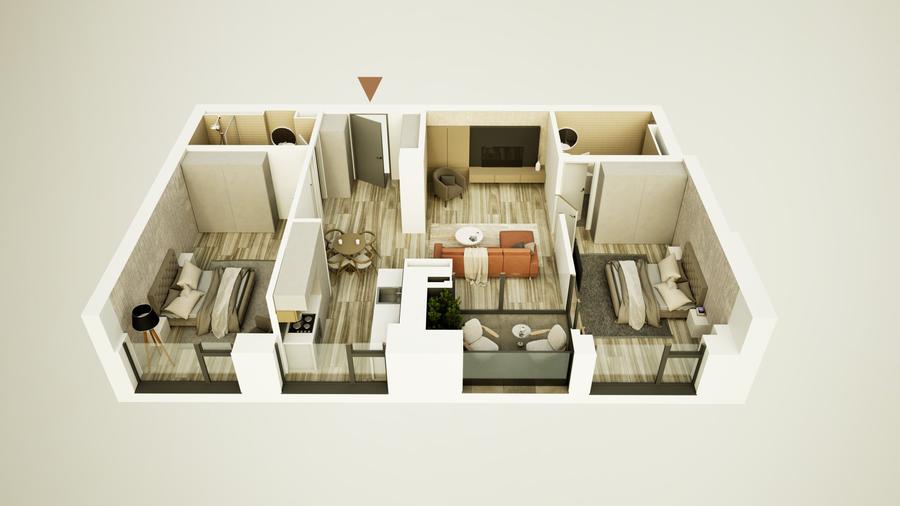 Nord One: Cartierul Vienez -Apartament cu 3 camere în centrul Timișoarei