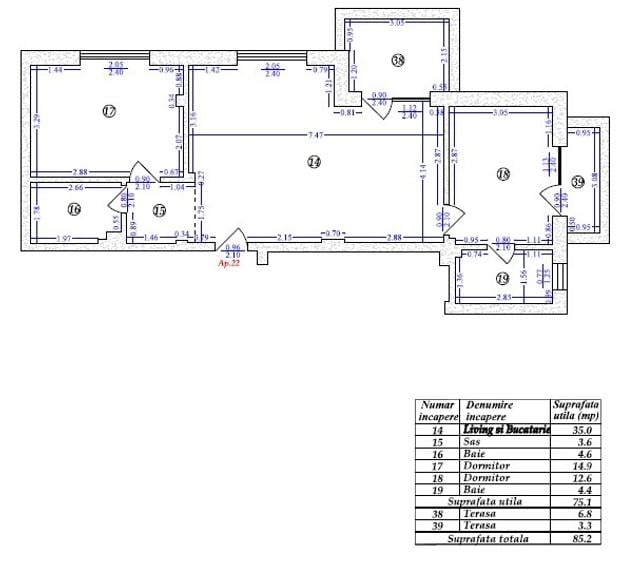 Proprietar Apartament 3 camere Colentina, parcare inclusa, 2 bai, 2 balcoane