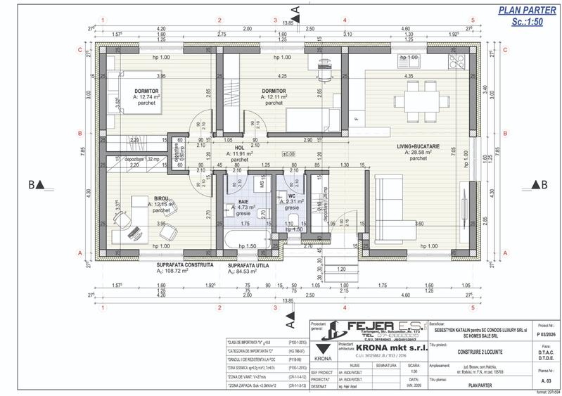 Casa Individuala parter, 3 dormitoare, 365mp teren - la pret de garsoniera!
