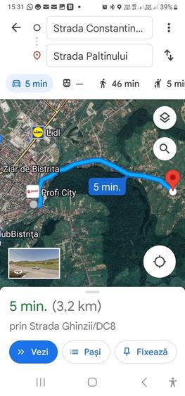 Teren 1500 mp pe str Paltinului, Valea Ghinzii , extravilan Bistrita