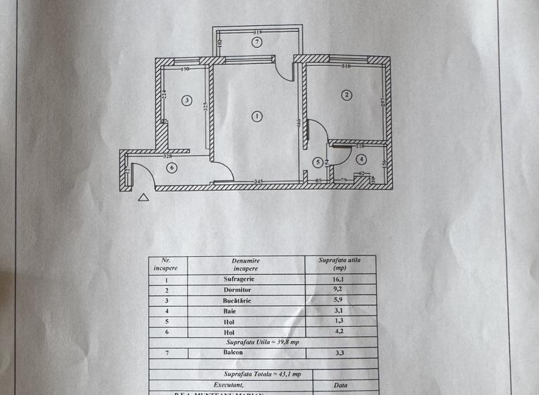 Apartament in bloc situat central