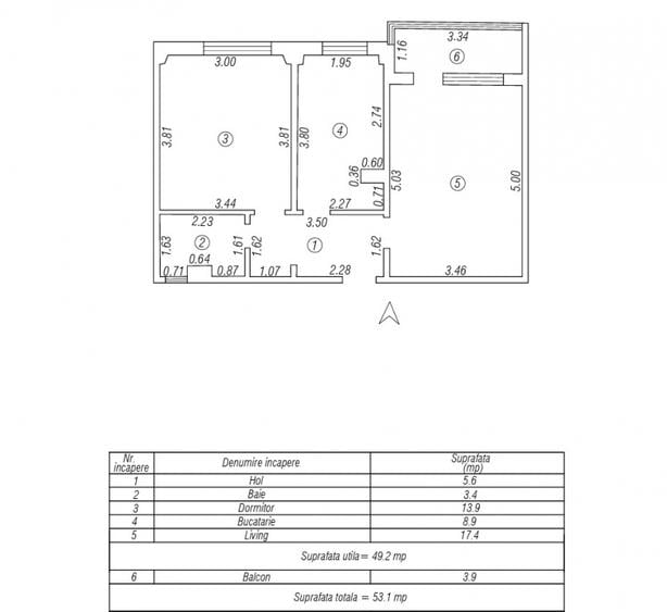 Apartament 2 camere decomandate, Tomis Nord - Boema