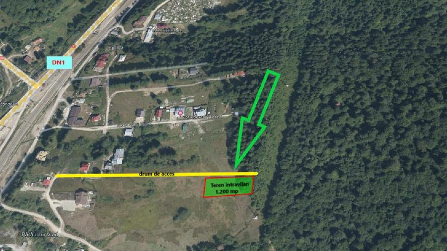 Teren intravilan 1.200 mp Malu Ursului - Predeal