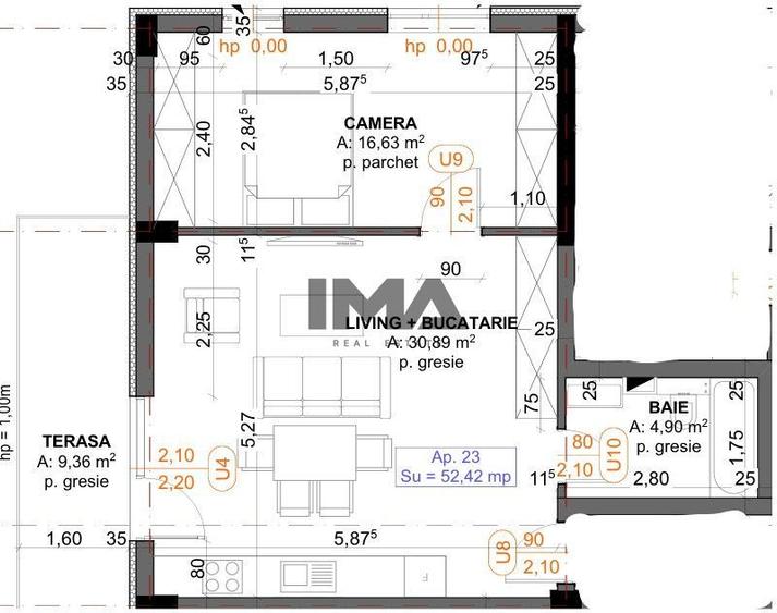 Apartament 2 camere finisat ,cartier iris