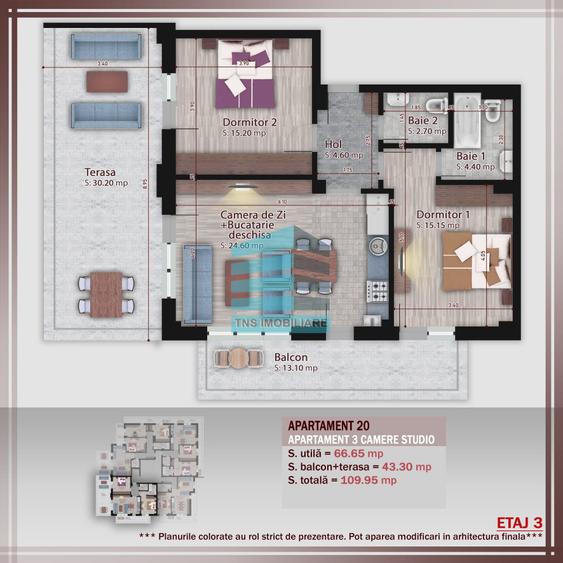 3 Camere Terasa 30 Mp Imobil Stil Boutique,Nicolae Teclu-Metrou