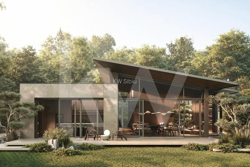 Casă cu arhitectură modernă si teren  in Cisnădioara - 2