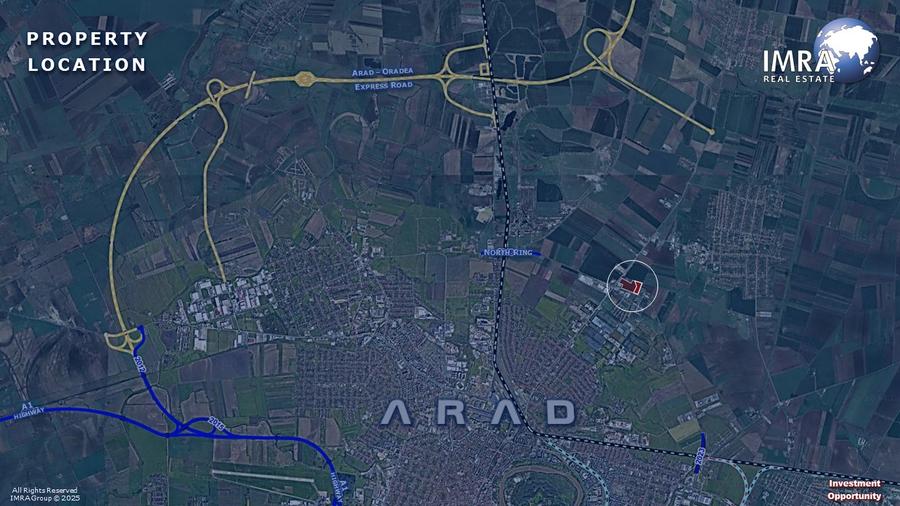 1.87 HA - Teren de Vanzare - Arad N-E (P.U.Z. Retail Aprobat)