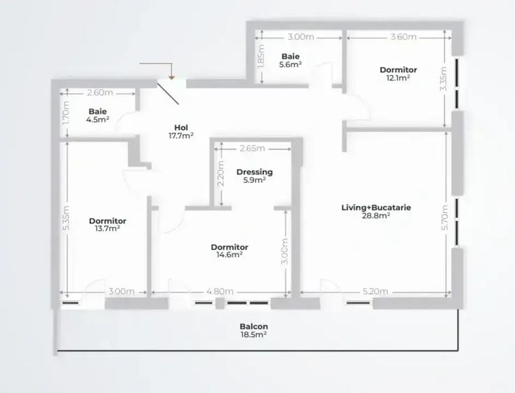 Apartament 4 Camere | Comision 0 | Pipera Rond OMV | Bloc Nou