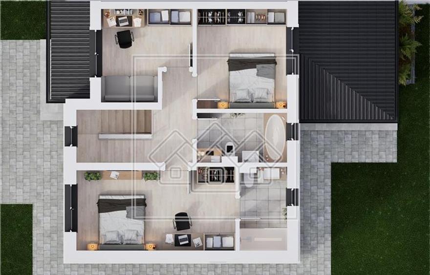 Casa cu 4 camere, 115 mp utili, teren 300 mp - Allegra Residence