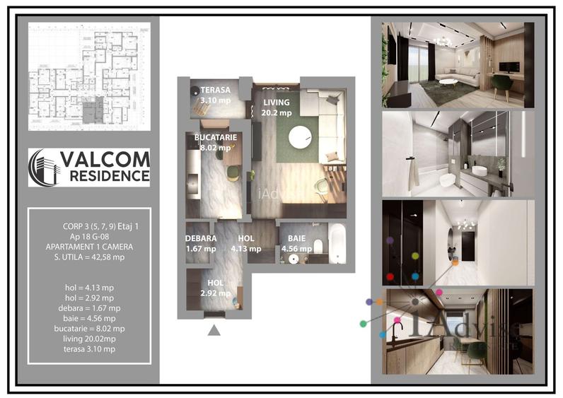 Valcom Residence Bartolomeu, Garsoniera, terasa 3.10, Comision 0% - 2