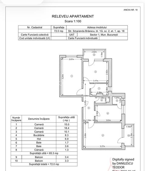 3 Camere | Smaranda Braescu 5 | Complet renovat | Mobilat si utilat nou | - 1