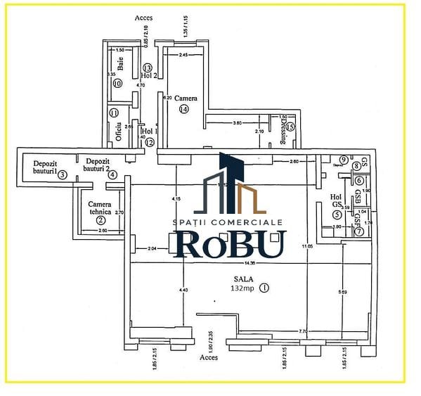 Spatiu comercial 206 mp zona Centrul Cvc -Afi- RoBU Spatii comerciale