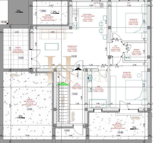3 camere Tip Penthouse. Singur pe nivel.In spate la ESO!