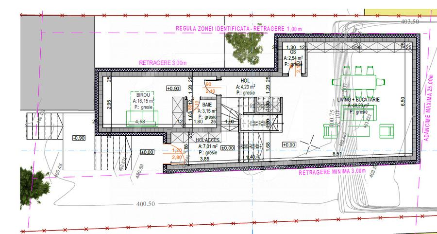 Casa cu arhitectura moderna, 280 utili, teren 619 mp, in zona Grigorescu