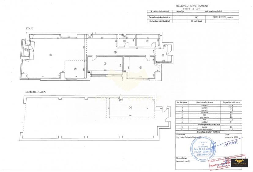 Apartament 3 camere - Aviatorilor | Loc de parcare