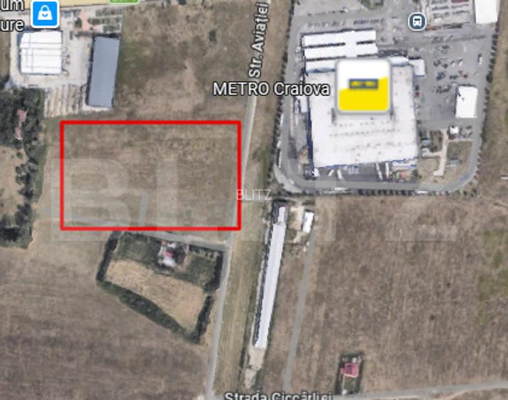 Teren intravilan – Zona Metro, suprafață 12.418 mp – POT 80%, CUT 4.0 - 3