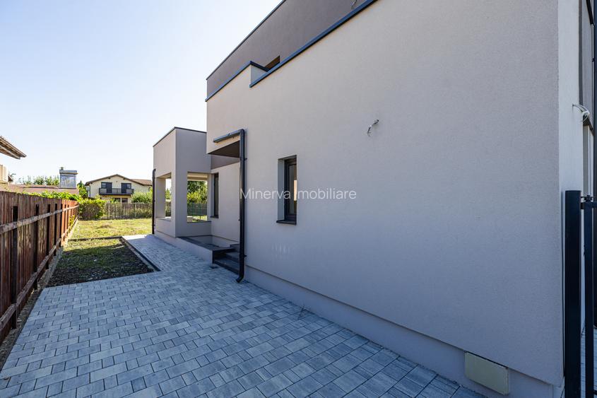 Duplex P+E în Moșnița Nouă, 3 dormitoare, 3 bai, teren 403 mp. Comision 0%