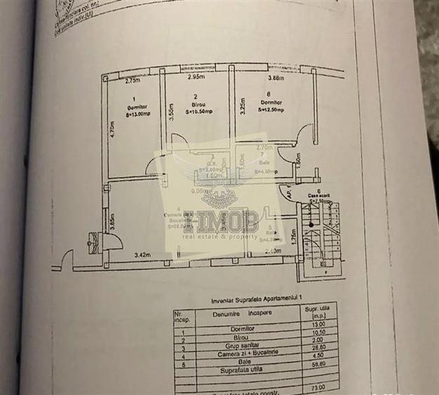Apartament cu 3 camere si curte proprie zona Triajului