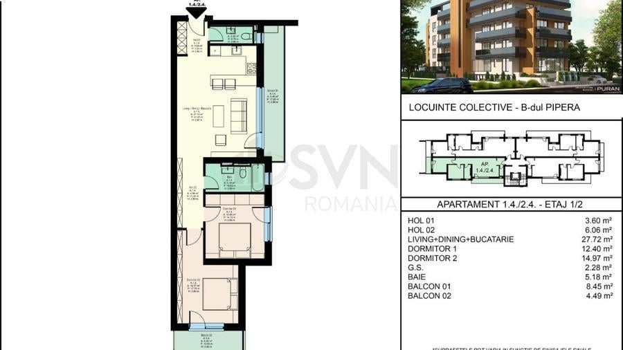 REA1026377 Apartament cu 3 camere Bloc Boutique Finalizare 2026