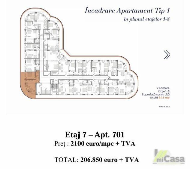 Apartament 2 Camere - Complex Rezidențial WHITE SEA - Mamaia - 2
