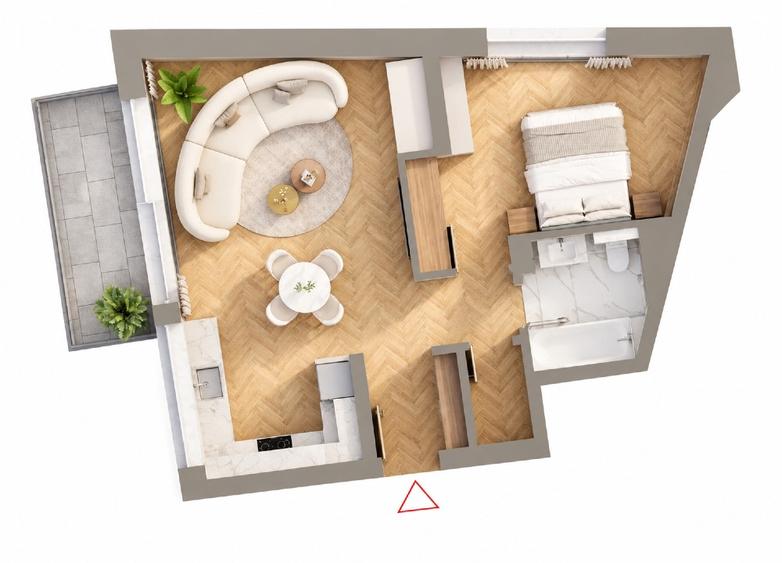 Apartament nou, cu două camere I Zona Herăstrău–Nicolae Caranfil- finalizat